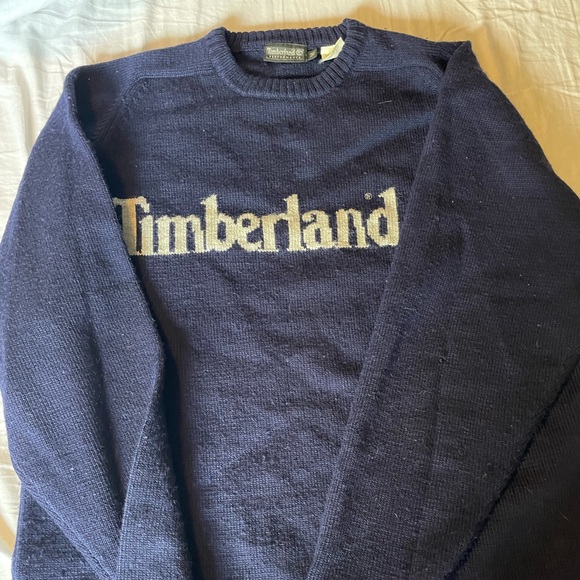 Navy Blue Timberland Sweater made of thick wool. Size medium. - Picture 2 of 4